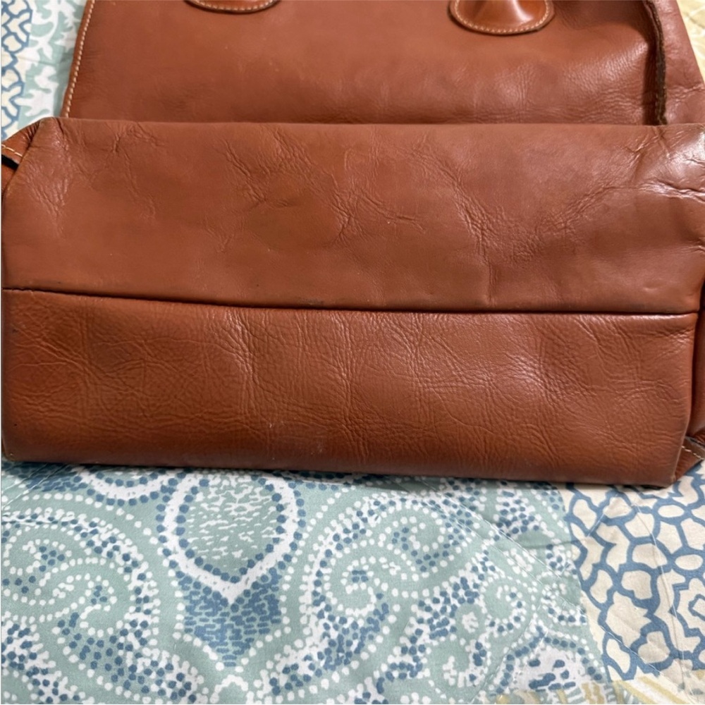 Patricia Nash Cut Out Tooling Collection Cavo Tote Cinnamon Leather - Picture 6 of 11